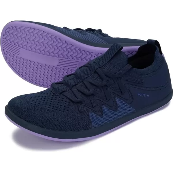 WHITIN Mens Barefoot Plus Shoes  Wide Toe Box  LowStack Sole  Inspired by Barefoot EnthusiastsW91  Blue Purple