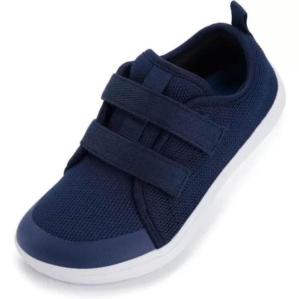 WHITIN ToddlerLittleBigKid Wide Barefoot Shoes  BoysGirls Minimalist Sneakers  Splay Naturally  LightweightW81k  Blue White