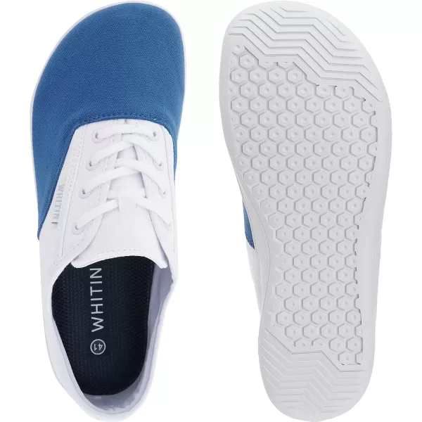 WHITIN Canvas Barefoot Wide Sneakers for Men Toe Box Minimalist Zero Drop Sole Shoes Minimus Extra Width Fit Size 65 7 7W Trainer Blue White 40WHITIN Canvas Barefoot Wide Sneakers for Men Toe Box Minimalist Zero Drop Sole Shoes Minimus Extra Width Fit Size 65 7 7W Trainer Blue White 40