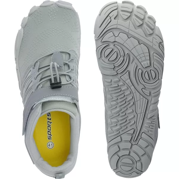 WHITIN Mens Minimalist Trail Runner  Wide Toe Box  Barefoot Inspired1 All Grey