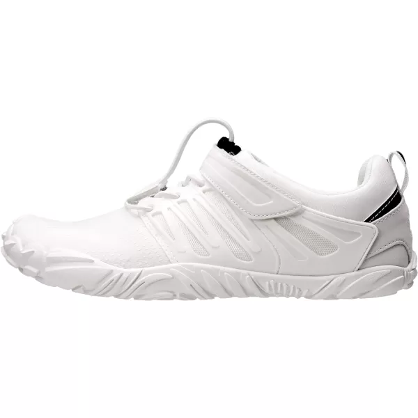 WHITIN Mens Minimalist Trail Runner  Wide Toe Box  Barefoot Inspired1 All White