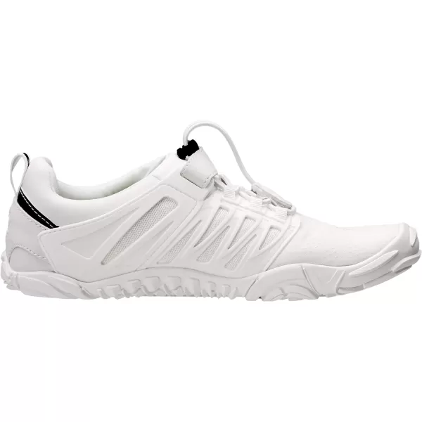 WHITIN Mens Minimalist Trail Runner  Wide Toe Box  Barefoot Inspired1 All White