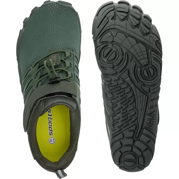 WHITIN Mens Minimalist Trail Runner  Wide Toe Box  Barefoot Inspired1 Army Green