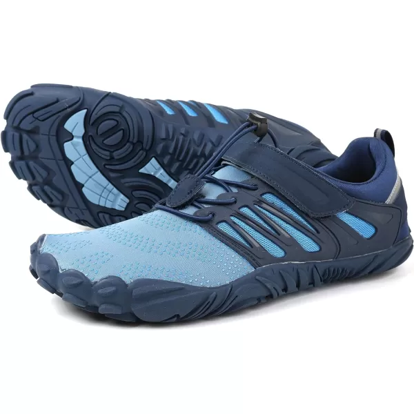 WHITIN Mens Minimalist Trail Runner  Wide Toe Box  Barefoot Inspired1 Blue