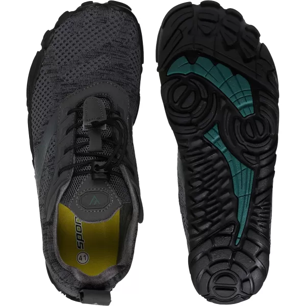 WHITIN Mens Minimalist Trail Runner  Wide Toe Box  Barefoot Inspired2 Dark Grey