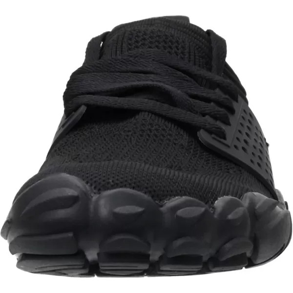 WHITIN Mens Minimalist Trail Runner  Wide Toe Box  Barefoot Inspired4 All Black