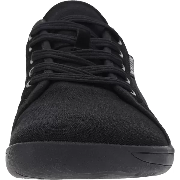 WHITIN Mens Wide Canvas Minimalist Barefoot Sneakers  Zero Drop Sole  Ultimate Toe FreedomW81v2 All Black  Canvas 