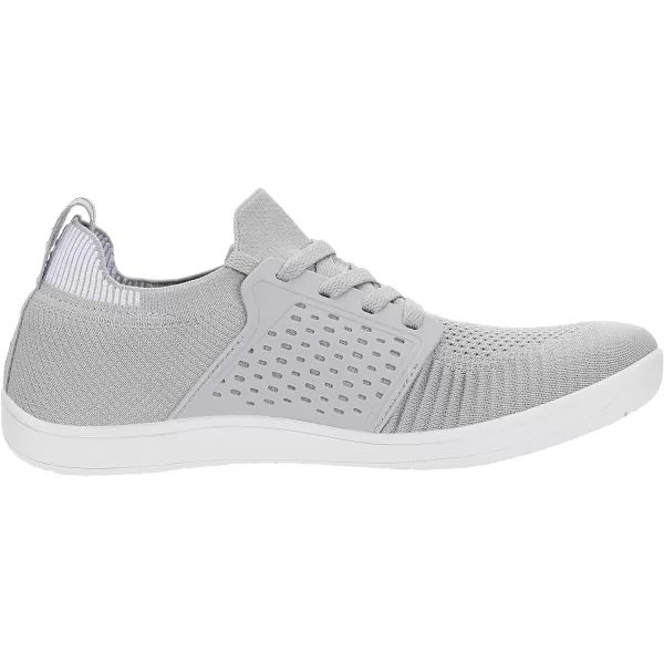 WHITIN Mens Wide Minimalist Barefoot Sneakers  Zero Drop  Midfoot StabilityW85 Light Grey