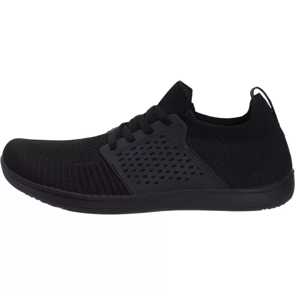 WHITIN Mens Wide Minimalist Barefoot Sneakers  Zero Drop  Midfoot StabilityW85 Rich Black