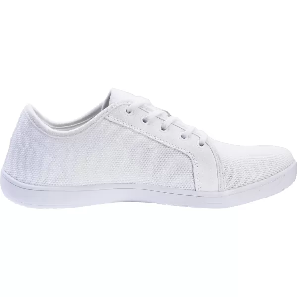 WHITIN Mens Wide Minimalist Barefoot Sneakers  Zero Drop Sole  Optimal RelaxationW81 All White