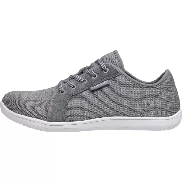 WHITIN Mens Wide Minimalist Barefoot Sneakers  Zero Drop Sole  Optimal RelaxationW81 Dark Grey