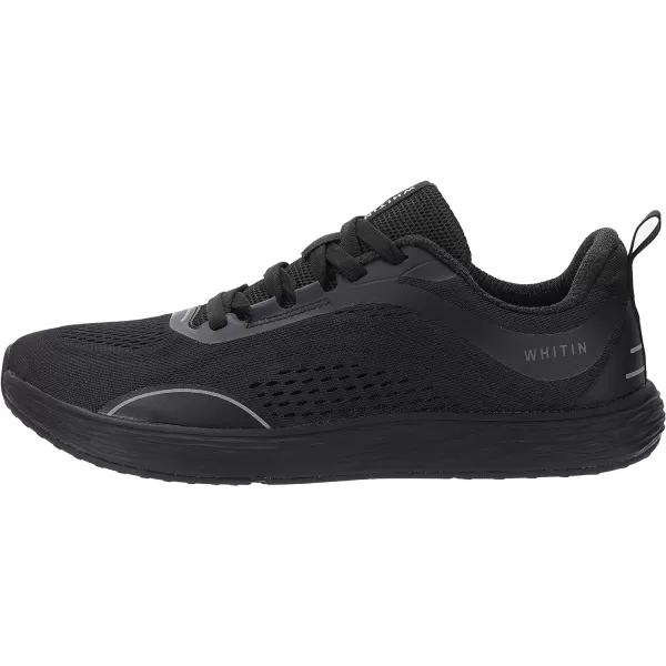 WHITIN Mens Zero Drop Running Shoes  Wide Toe BoxBlack