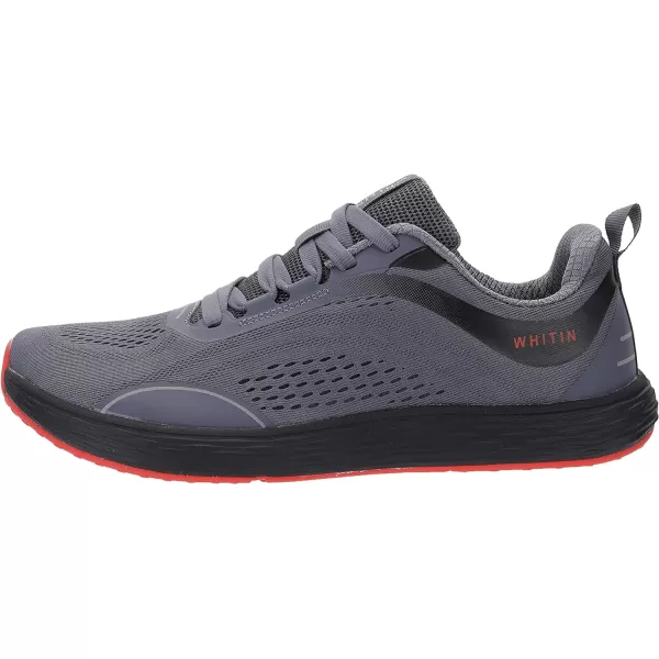 WHITIN Mens Zero Drop Running Shoes  Wide Toe BoxGrey