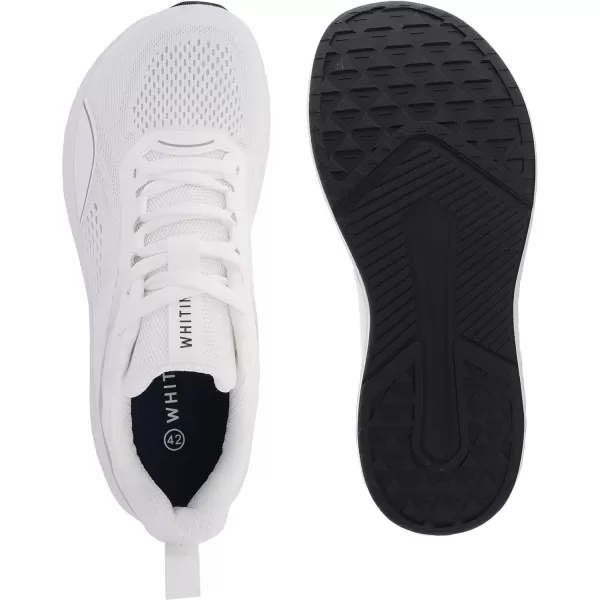 WHITIN Mens Zero Drop Running Shoes  Wide Toe BoxWhite