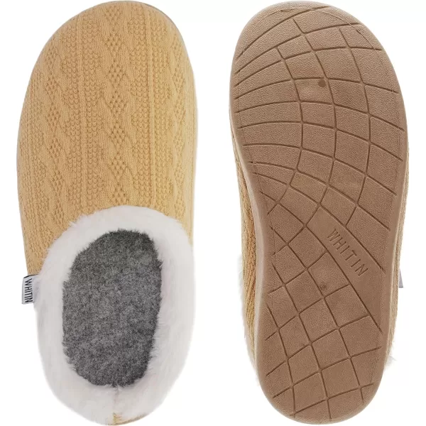 WHITIN Women Cozy Fuzzy Knitted Slipper Warm Fluffy Slip On House Bedroom Shoes with Orthotic Arch Support Size 6 Plantar Fasciitis Indoor Outdoor Home Soft Moccasins Winter Ladies Clogs Yellow 36WHITIN Women Cozy Fuzzy Knitted Slipper Warm Fluffy Slip On House Bedroom Shoes with Orthotic Arch Support Size 6 Plantar Fasciitis Indoor Outdoor Home Soft Moccasins Winter Ladies Clogs Yellow 36