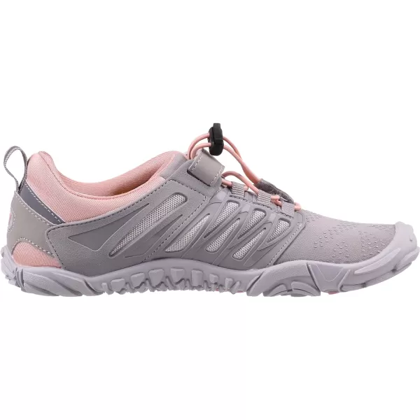 WHITIN Womens Barefoot amp Minimalist Shoe  Zero Drop Sole  Trail RunnerW30  PinkGrey