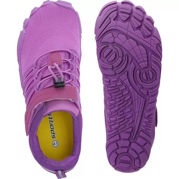 WHITIN Womens Barefoot amp Minimalist Shoe  Zero Drop Sole  Trail RunnerW30  Purple