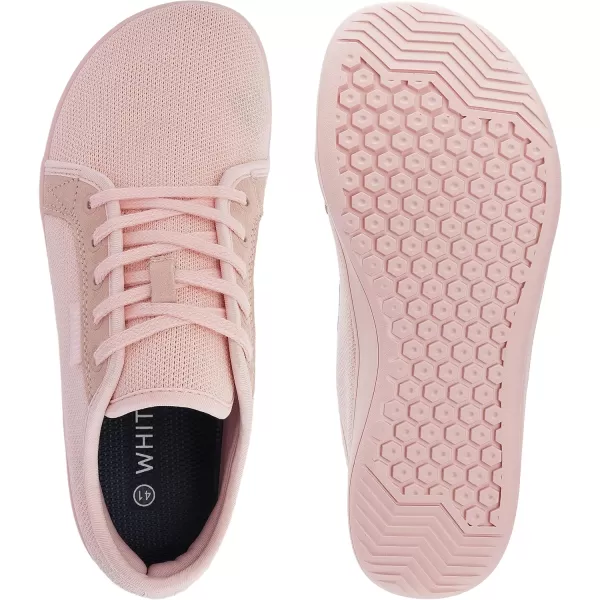 WHITIN Womens Minimalist Barefoot Shoes  Zero Drop Sole  Wide Width Fashion SneakerW81  All Pink