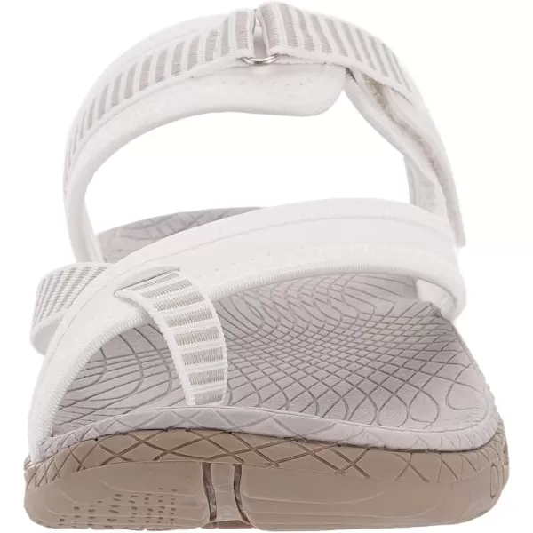 WHITIN Womens Toe Thong Sandal  Beach Outdoor Flip Flop  Arch SupportC50  White Grey