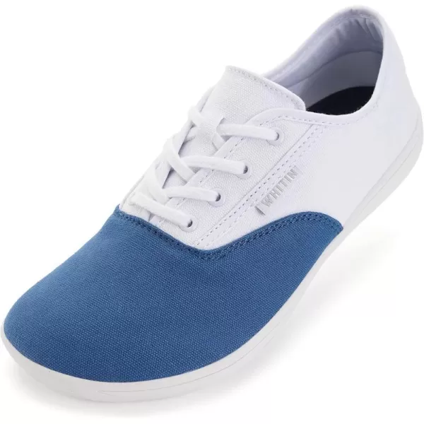 WHITIN Canvas Barefoot Wide Sneakers for Men Toe Box Minimalist Zero Drop Sole Shoes Minimus Extra Width Fit Size 65 7 7W Trainer Blue White 40WHITIN Canvas Barefoot Wide Sneakers for Men Toe Box Minimalist Zero Drop Sole Shoes Minimus Extra Width Fit Size 65 7 7W Trainer Blue White 40