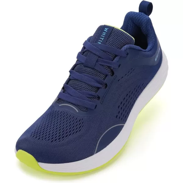 WHITIN Mens Zero Drop Running Shoes  Wide Toe BoxBlue