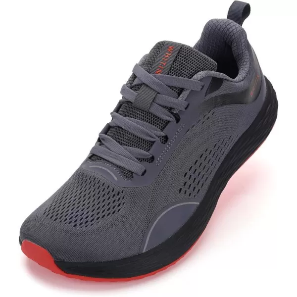 WHITIN Mens Zero Drop Running Shoes  Wide Toe BoxGrey