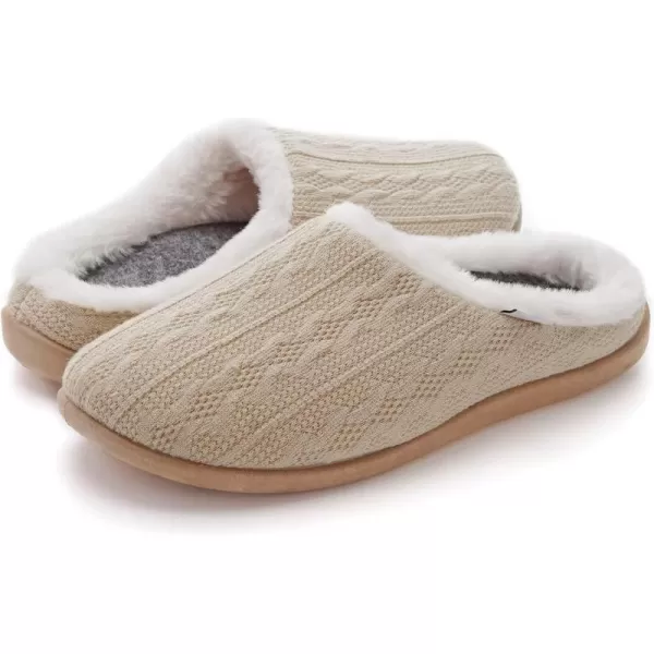 WHITIN Women Cozy Knitted Slipper Warm Fluffy Slip On House Bedroom Shoes with Orthopedic Arch Support Size 10 Plantar Fasciitis Indoor Outdoor Home Soft Wide Moccasins Winter Ladies Clogs Oatmeal 41WHITIN Women Cozy Knitted Slipper Warm Fluffy Slip On House Bedroom Shoes with Orthopedic Arch Support Size 10 Plantar Fasciitis Indoor Outdoor Home Soft Wide Moccasins Winter Ladies Clogs Oatmeal 41