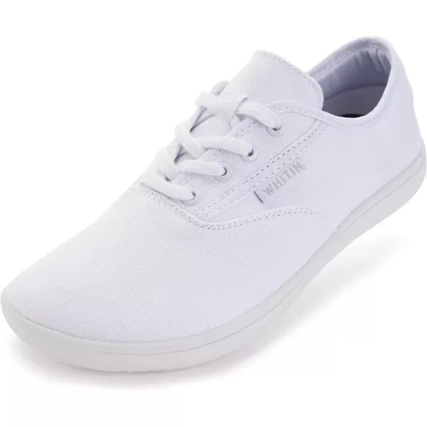 WHITIN Womens Canvas Minimalist Barefoot Sneakers Extra Wide Toe Box Zero Drop Sole Shoes Ladies Width Fit Minimus Size 95 95W Flat Lightweight Jogging Workout Training Gym Walking Female White 41WHITIN Womens Canvas Minimalist Barefoot Sneakers Extra Wide Toe Box Zero Drop Sole Shoes Ladies Width Fit Minimus Size 95 95W Flat Lightweight Jogging Workout Training Gym Walking Female White 41