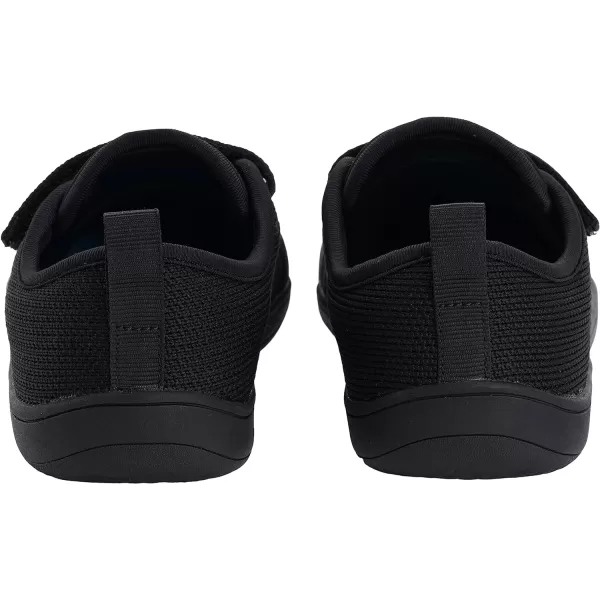 WHITIN LittleBig Kid Wide Barefoot Shoes  BoysGirls Minimalist Sneakers  Splay Naturally  LightweightW81k  All Black