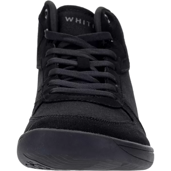 WHITIN Mens Canvas Minimalist Barefoot Shoes  Wide Toe Box  Zero DropAll Black