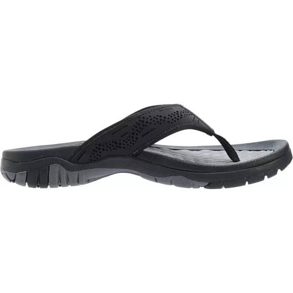 WHITIN Mens Flip Flops  Outdoor Thong Sandals  Arch Support  Slip ResistantBlack