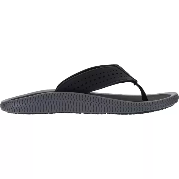 WHITIN Mens Flip Flops  Outdoor Thong Sandals  Arch Support  Slip ResistantC60  Black