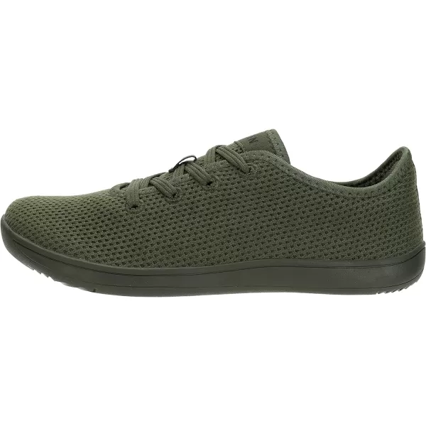 WHITIN Mens Wide Casual Barefoot Sneakers  Zero Drop Sole  Minimalist StyleW88  Olive Green