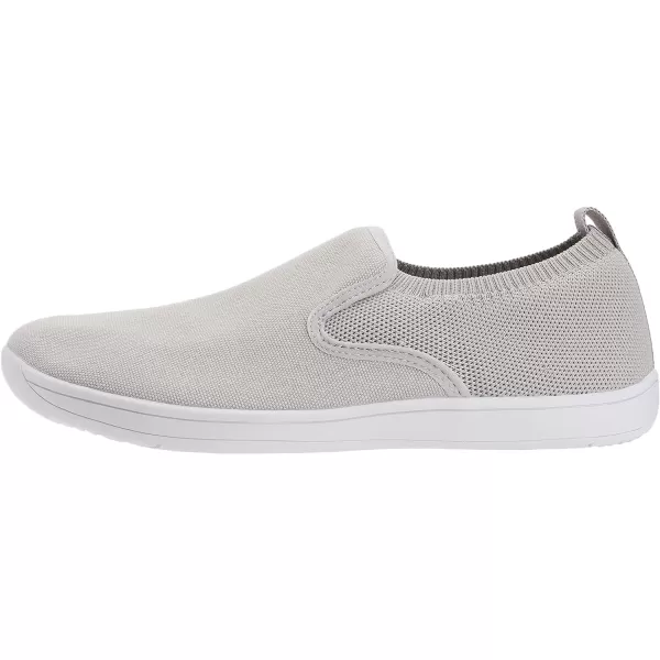 WHITIN Mens Wide Slip on Barefoot Shoes  Minimalist Sneakers  Elastic CollarW862  Grey White