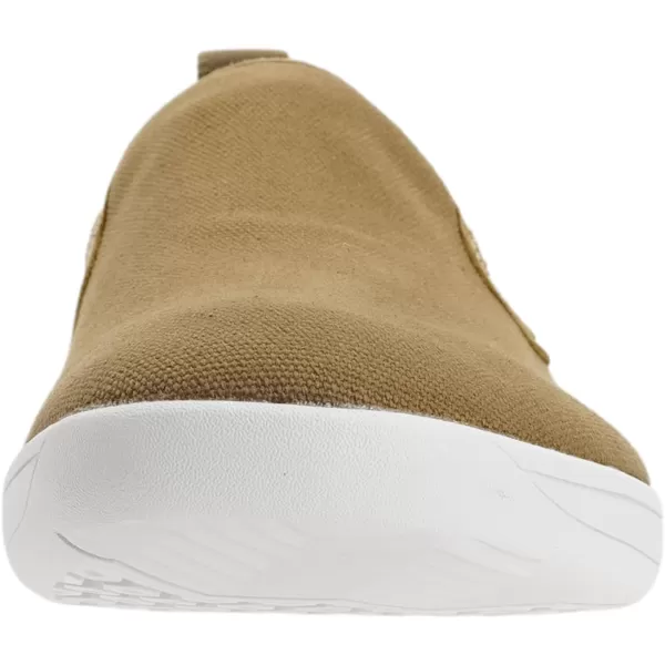 WHITIN Mens Wide Slip on Barefoot Shoes  Minimalist Sneakers  Elastic CollarW862  Khaki