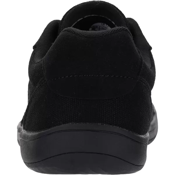 WHITIN Mens Wide Toe Box Barefoot Shoes  Canvas Minimalist Sneakers  Zero Drop SoleW882  All Black