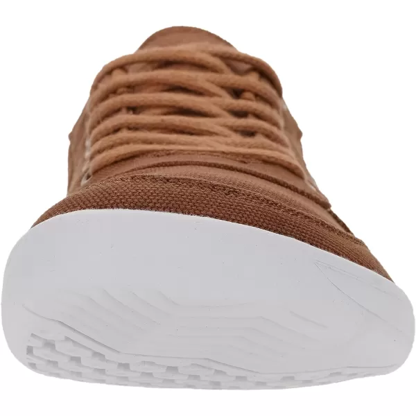 WHITIN Mens Wide Toe Box Barefoot Shoes  Canvas Minimalist Sneakers  Zero Drop SoleW882  Brown White