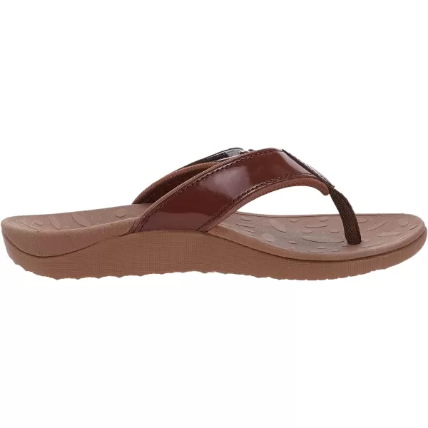 WHITIN Womens Flip Flops Thong Sandals  Orthotic Arch Support  Soft Toe Post  Deep Heel CupAdjustable Brown