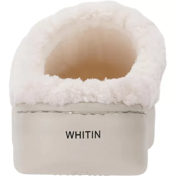 WHITIN Womens Pillow Warm Slippers with Outdoorfriendly Cushioned SoleBeige