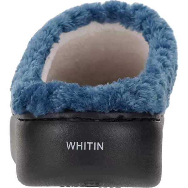 WHITIN Womens Pillow Warm Slippers with Outdoorfriendly Cushioned SoleBlue