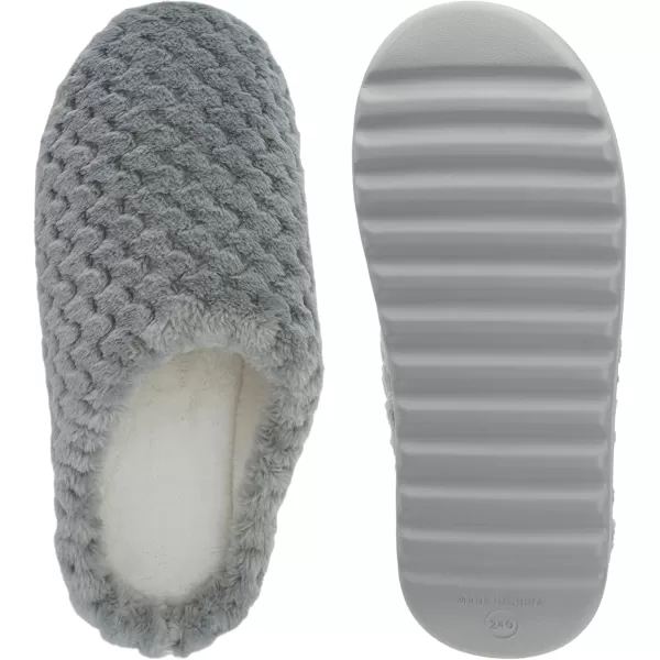 WHITIN Womens Pillow Warm Slippers with Outdoorfriendly Cushioned SoleGrey