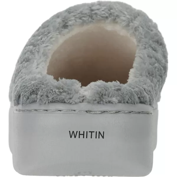 WHITIN Womens Pillow Warm Slippers with Outdoorfriendly Cushioned SoleGrey