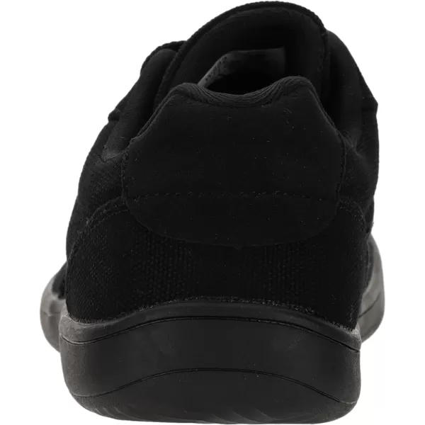 WHITIN Womens Wide Toe Box Barefoot Shoes  Canvas Minimalist SneakersW882  All Black