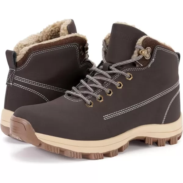 WHITIN Mens Waterproof ColdWeather BootsDark Brown