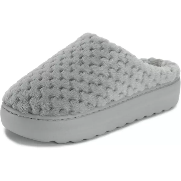 WHITIN Womens Pillow Warm Slippers with Outdoorfriendly Cushioned SoleGrey