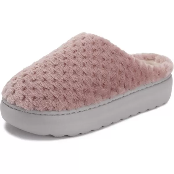 WHITIN Womens Pillow Warm Slippers with Outdoorfriendly Cushioned SolePink