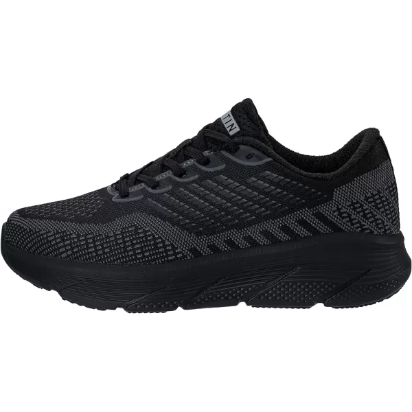 WHITIN Mens Max Cushioned Running Shoes  Superior Comfort Yet Remaining StabilityS62  All Black