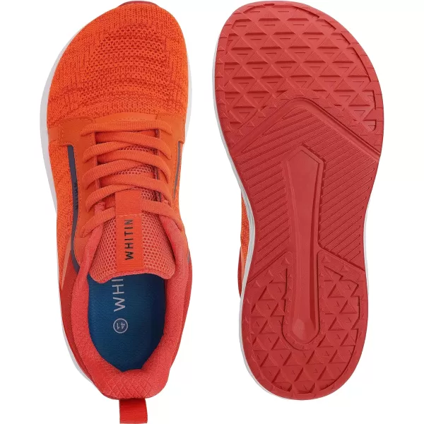 WHITIN Mens Wide Toe Box  Zero Drop Sole Road Running Shoes  Rubber OutsoleOrange