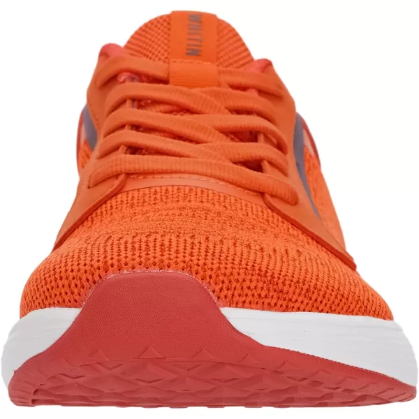 WHITIN Mens Wide Toe Box  Zero Drop Sole Road Running Shoes  Rubber OutsoleOrange