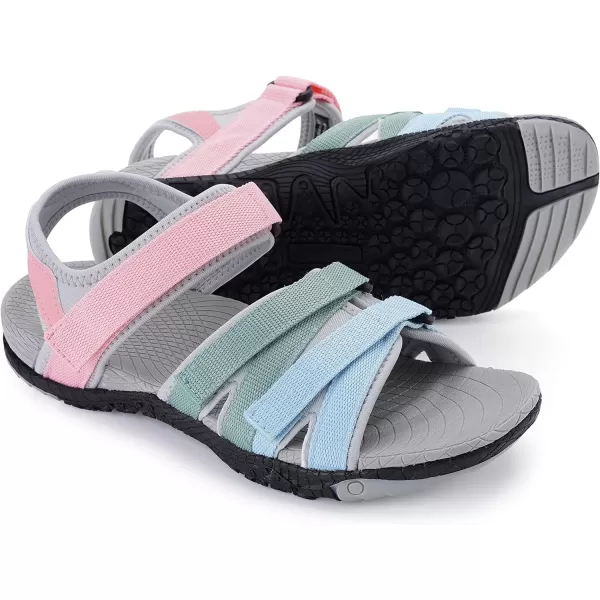 WHITIN Womens Hiking Sandals with Arch Support  Adjustable Hook and Loop Straps  Durable Sport Sandals for Outdoor AdventureC51  Colormulti